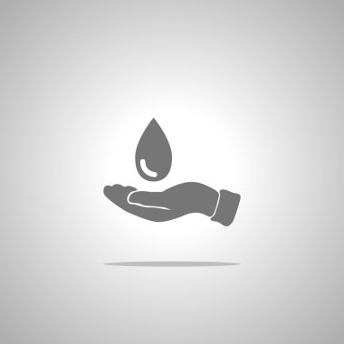 su damlası ve elleri vektör