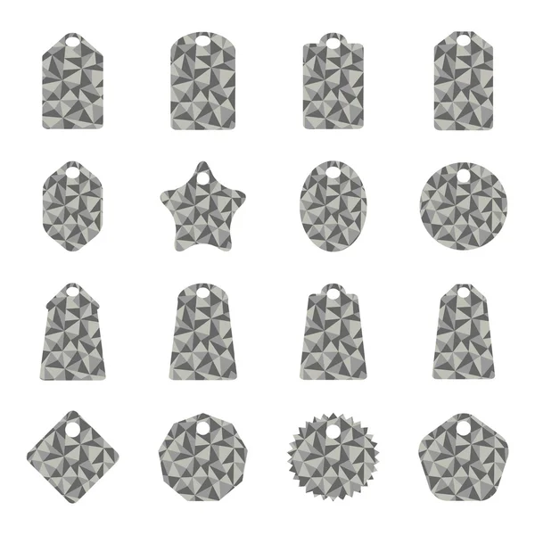 Вектор низкого многоугольника тегов — стоковый вектор