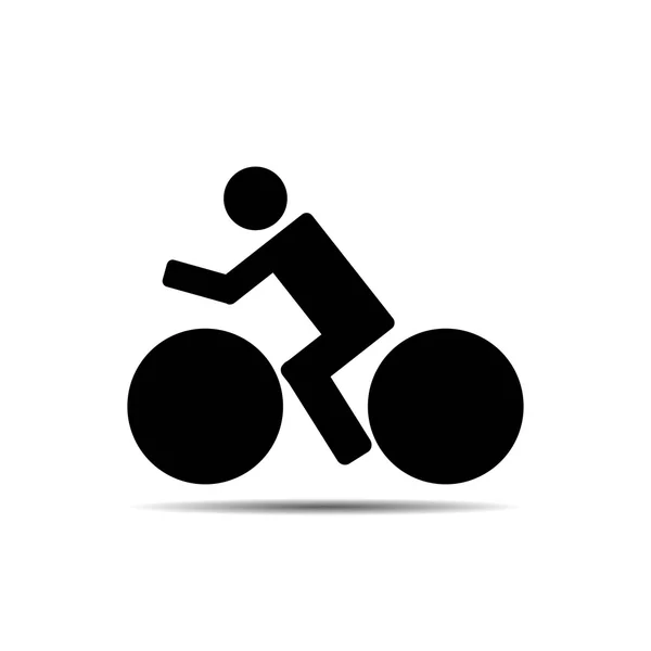 Vector van fiets pictogram op witte achtergrond — Stockvector