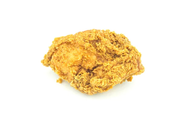 Pollo fritto caldo e croccante isolato su sfondo bianco — Foto Stock