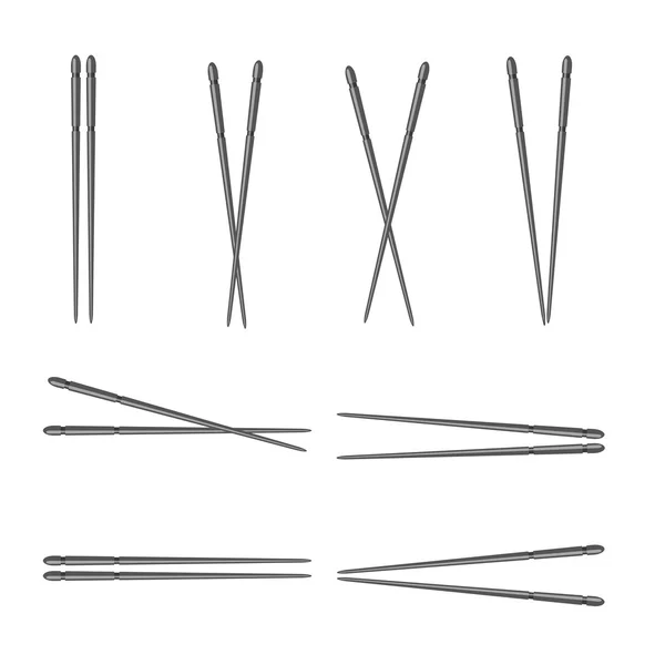Σύνολο Chopsticks σε λευκό φόντο — Διανυσματικό Αρχείο