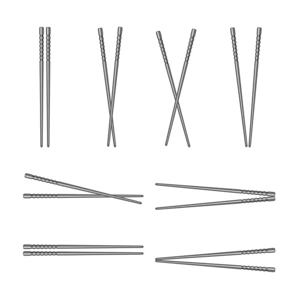 Σύνολο Chopsticks σε λευκό φόντο — Διανυσματικό Αρχείο
