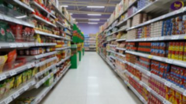 raf süpermarkette bulanık arka planı için