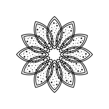 beyaz izole çiçek soyut vektör