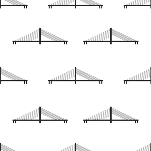 Χωρίς ραφή πρότυπο με τη γέφυρα — Διανυσματικό Αρχείο