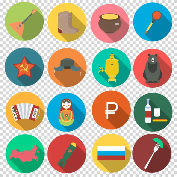 Russian set flat icons