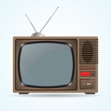 Old TV with antenna