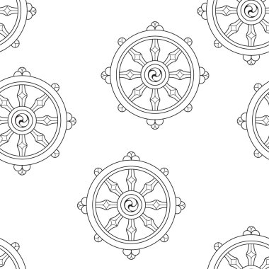 Pattern Wheel of Dharma clipart