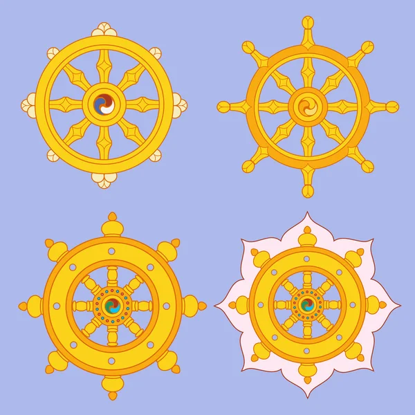 Dharma Wheel — Stock Vector