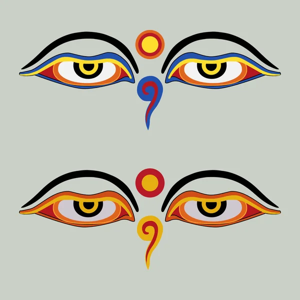 Yeux de bouddha — Image vectorielle