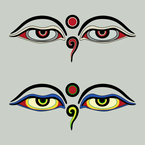 Yeux de bouddha — Image vectorielle