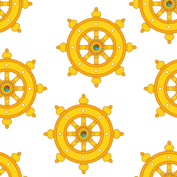 Pattern Wheel of Dharma — Stock vektor