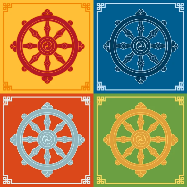 Dharma Of Wheel — Stock Vector