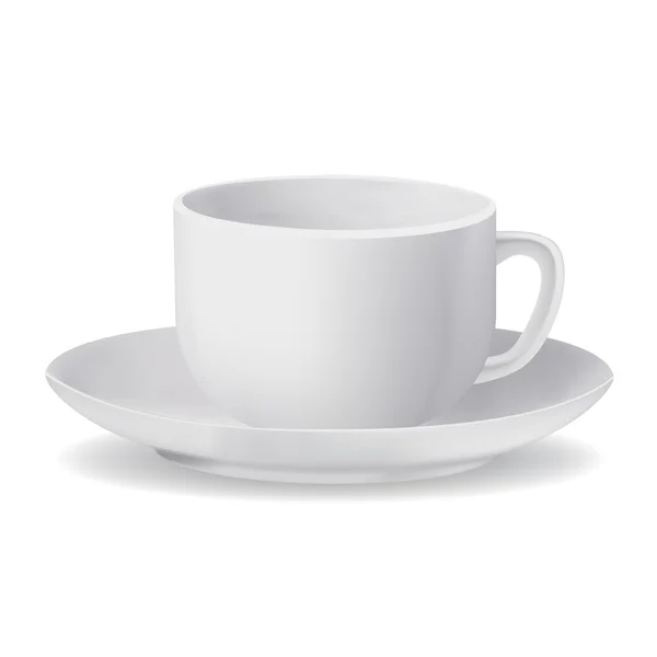 Weiße Tasse — Stockvektor