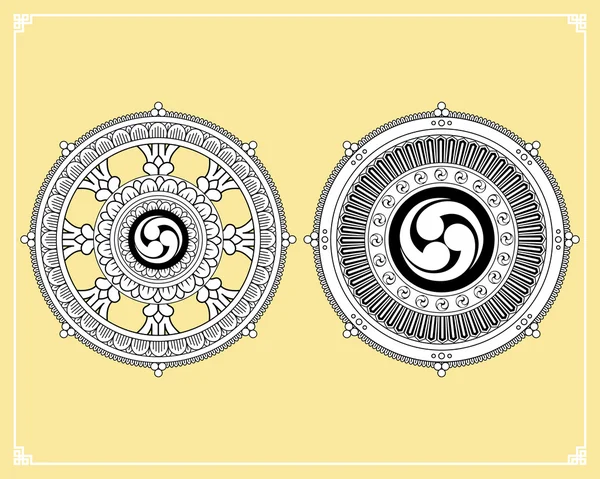 Дхарма-колесо — стоковый вектор