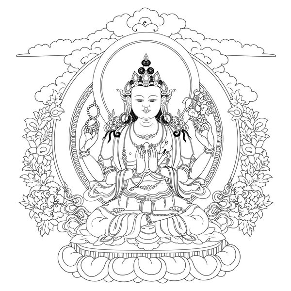 Bodhisattva Avalokiteshvara. Buddha.