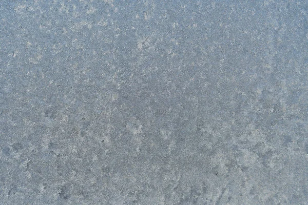 Frozen window glass covered with frost — Stock Photo, Image