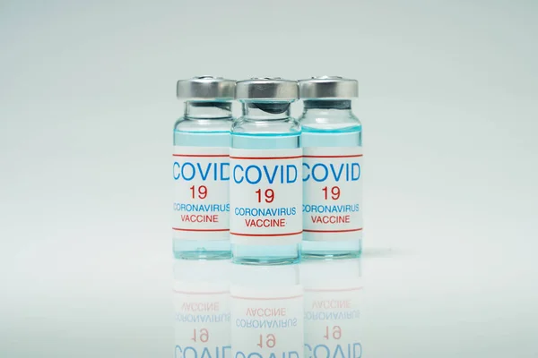 Covid 19 Corona vaccine in glass ampoule for human immunity