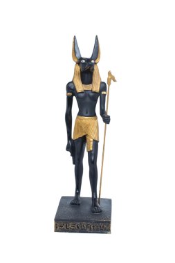 golden statue of Anubis clipart