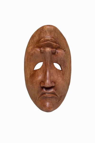 Máscara de madeira de alegria e tristeza — Fotografia de Stock