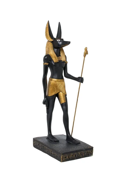 Golden statue of Anubis Stock Picture