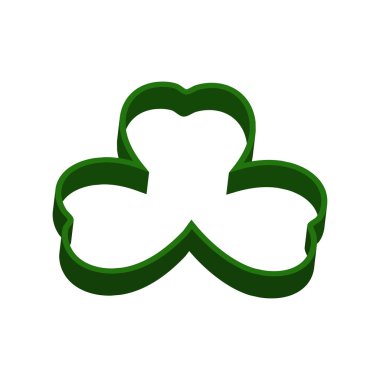 3D shamrock vektör simgesi