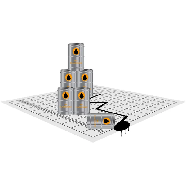 Цены на нефть упали . — стоковый вектор