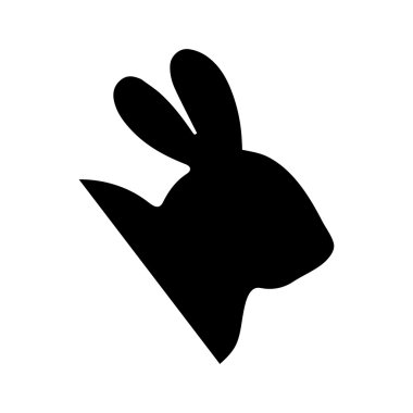 Siyah bunny siluet