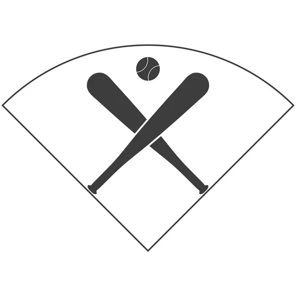 Bâton et balle de baseball — Image vectorielle