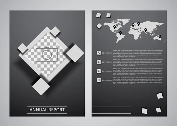 Annual report cover layout design — Stock Vector