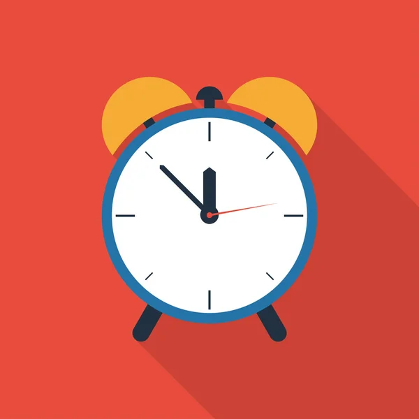 Çalar saat vektör düz simgesi.