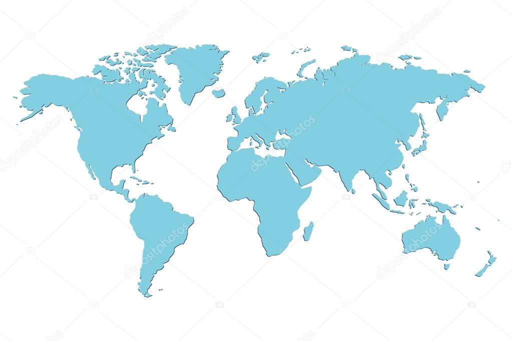 ベクトル青い空の世界地図 ストックベクター C Mas0380