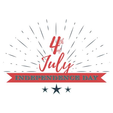 4 Temmuz vektör çizim.