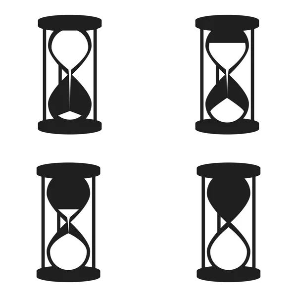 Conjunto de iconos de reloj de arena vectorial . — Vector de stock