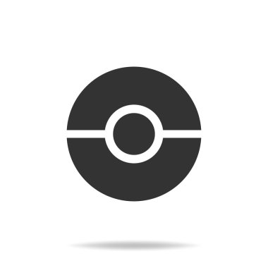 Oyun topunu simgesi. Vektör çizim.