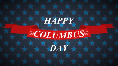 Yıldız ve şerit Kolomb Günü vektör arka plan.