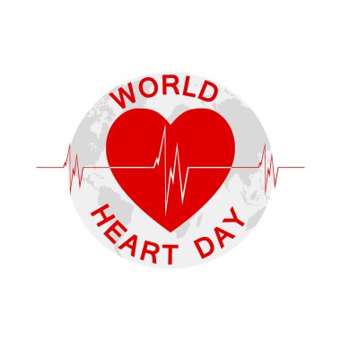 Dünya Kalp günü illüstrasyon. Vektör arka plan.