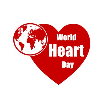 Vektör Dünya Kalp günü çizim.