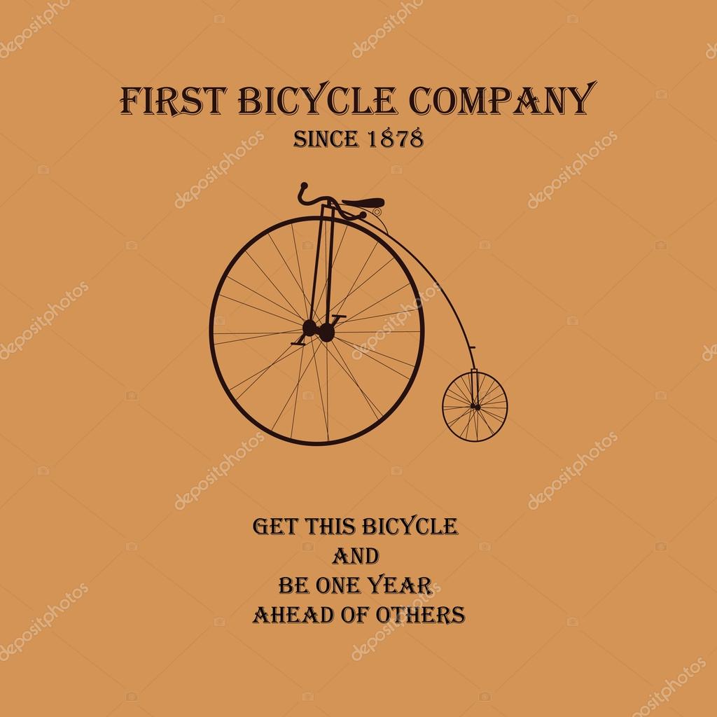Vector logo of old bicycle company.
