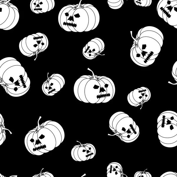 Vzorek bílé Halloween dýně — Stockový vektor