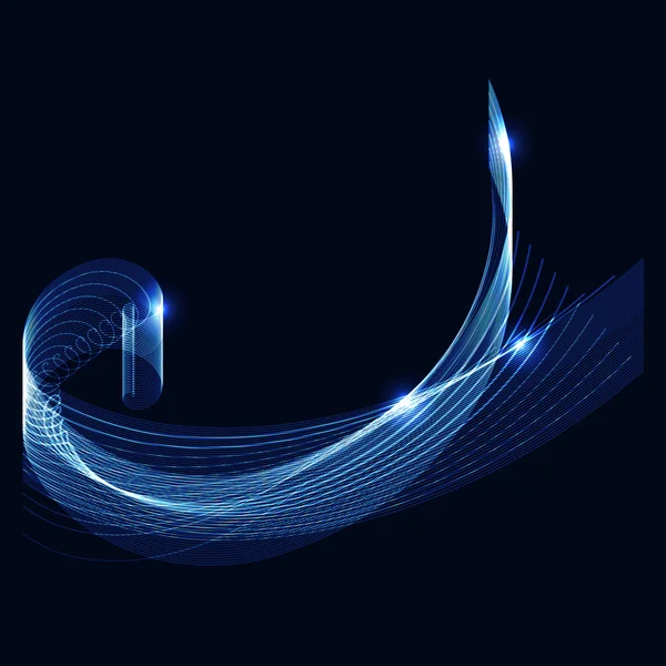 Lumière au néon fond spirale — Image vectorielle