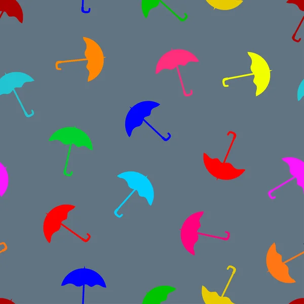 Colored umbrella seamless pattern — Stock Vector