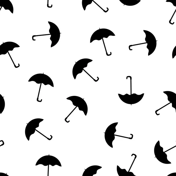 Black umbrella seamless pattern — Stock Vector