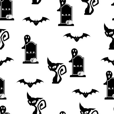 Cadılar Bayramı Dikişsiz desen arka plan