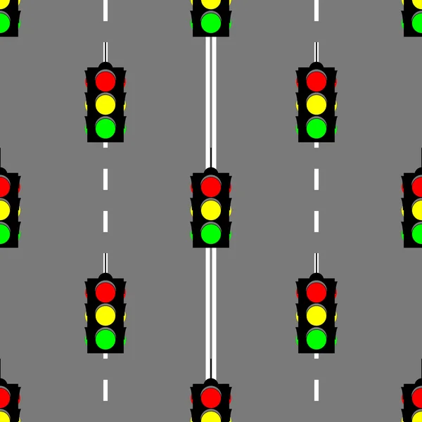 Traffic-light naadloze patroon achtergrond — Stockvector