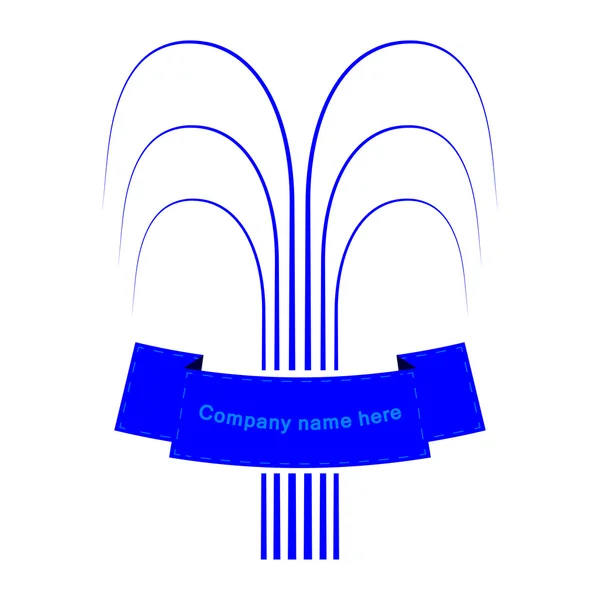 Logo de la empresa fuente azul — Archivo Imágenes Vectoriales