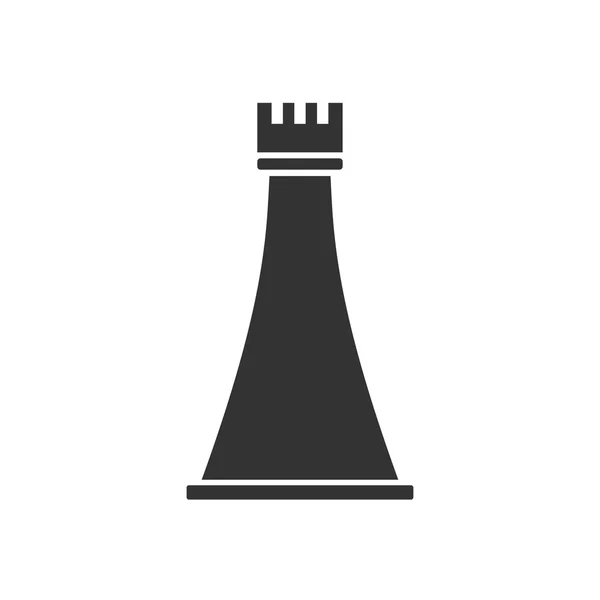 Icono plano torre de ajedrez — Vector de stock