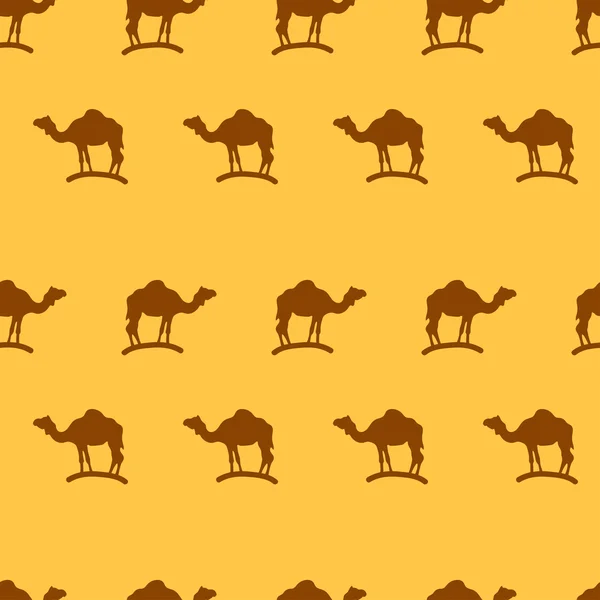 Camel seamless pattern background — Stock Vector
