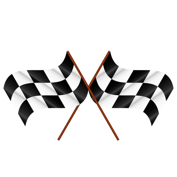 Due bandiere a scacchi — Vettoriale Stock