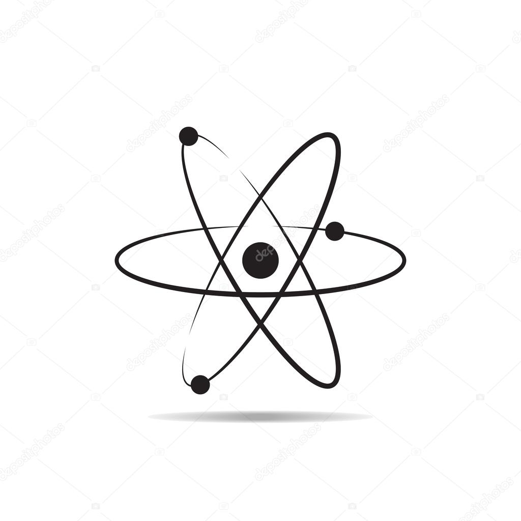 Atom icon with shadow